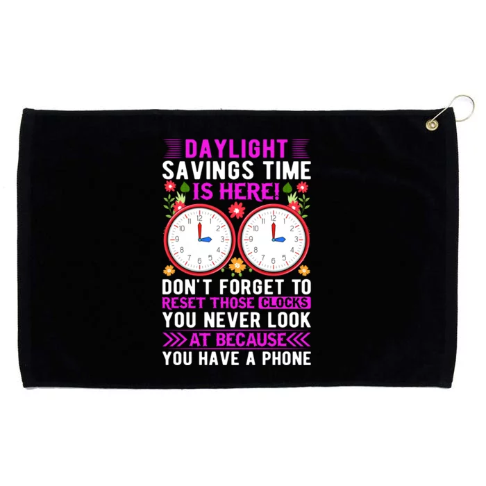 Daylight Savings Time Funny Grommeted Golf Towel