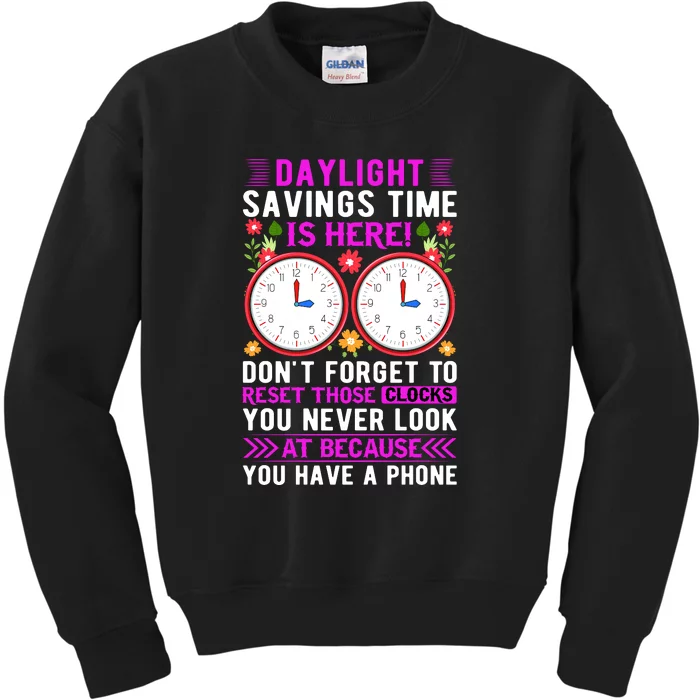 Daylight Savings Time Funny Kids Sweatshirt