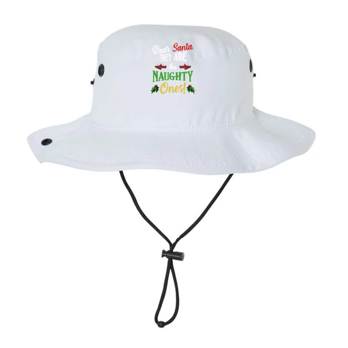 Dear Santa They Are Naughty Ones Funny Christmas Quotes Gift Legacy Cool Fit Booney Bucket Hat