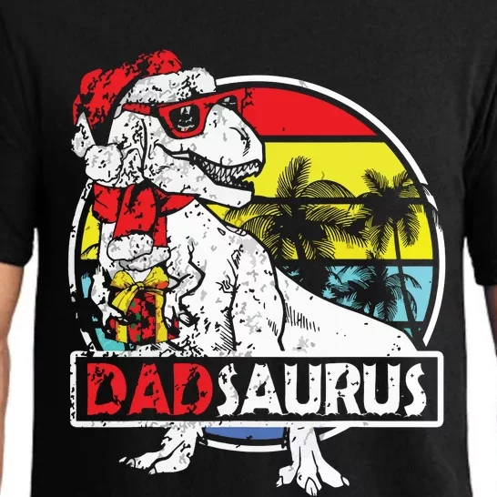 Dad Saurus T Rex Dinosaur Family Matching Xmas Christmas Pajama Set