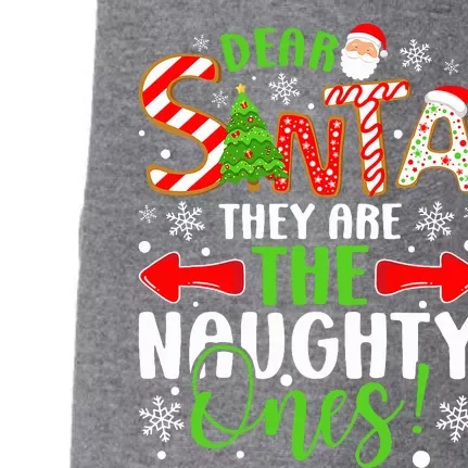 Dear Santa They Are The Naughty Ones Christmas Funny Doggie 3-End Fleece Hoodie