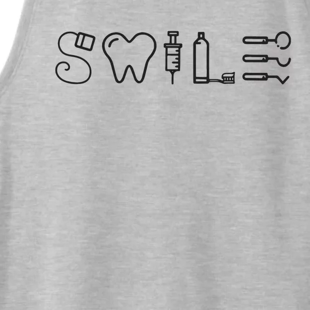 Dentist Smile Teeth Dental Hygienist Funny Dentist Ladies Tri-Blend Wicking Tank