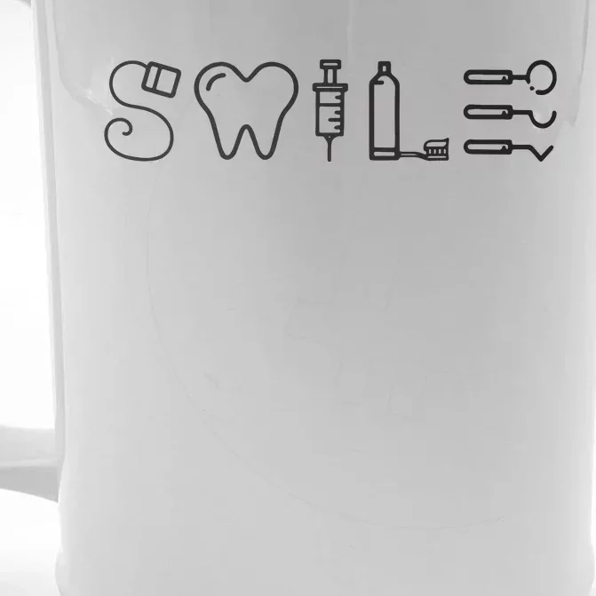 Dentist Smile Teeth Dental Hygienist Funny Dentist Front & Back Beer Stein