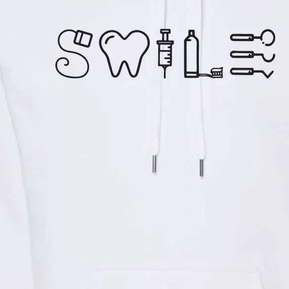 Dentist Smile Teeth Dental Hygienist Funny Dentist Premium Hoodie