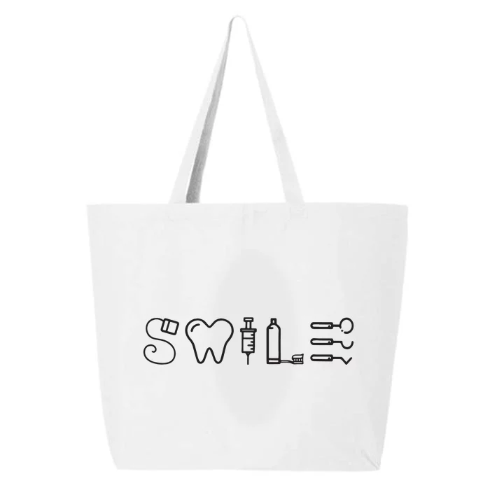 Dentist Smile Teeth Dental Hygienist Funny Dentist 25L Jumbo Tote