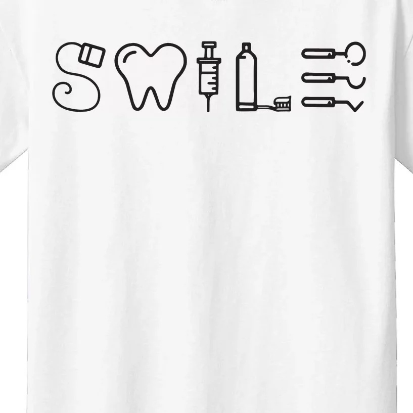 Dentist Smile Teeth Dental Hygienist Funny Dentist Kids T-Shirt