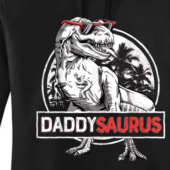 Daddy Saurus T rex Dinosaur  Father's Day Family Matching Women's Pullover Hoodie