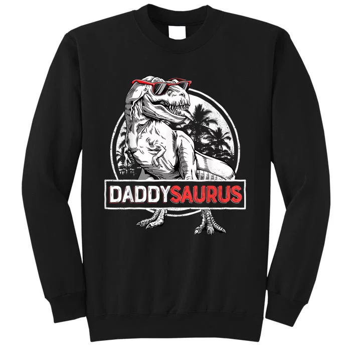 Daddy Saurus T rex Dinosaur  Father's Day Family Matching Tall Sweatshirt