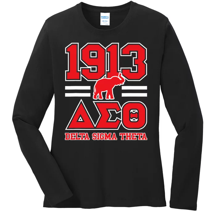 Delta Sigma Theta Sorority Paraphernalia Delta 1913 Hbcu Ladies Long Sleeve Shirt