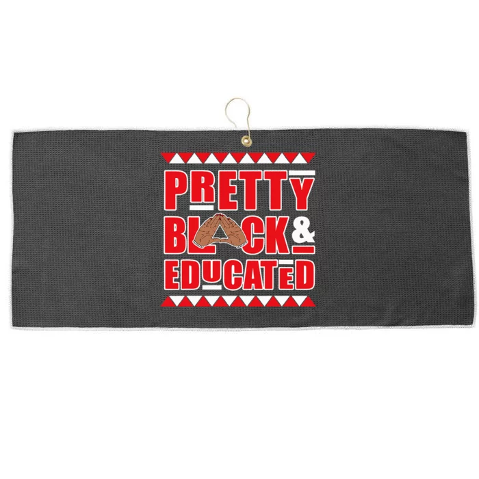 Delta Sigma Theta Sorority Black History Month Educated Hbcu Large Microfiber Waffle Golf Towel