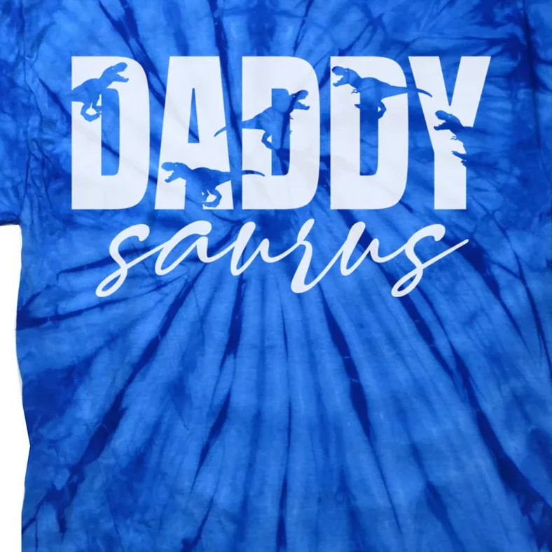 Daddy Saurus T Rex Dinosaur Daddysaurus Family Matching Gift Tie-Dye T-Shirt