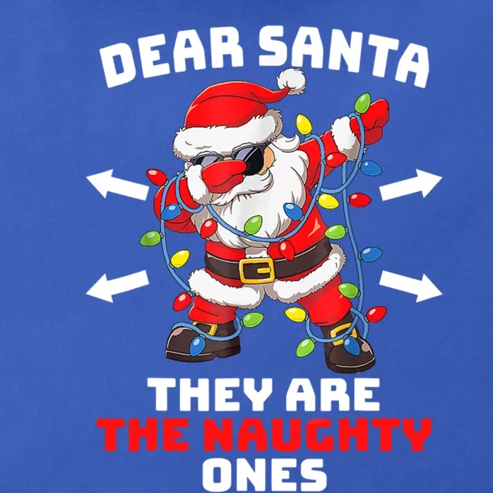 Dear Santa They Are The Naughty Ones Gift Funny Christmas Gift Zip Tote Bag