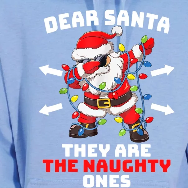 Dear Santa They Are The Naughty Ones Gift Funny Christmas Gift Unisex Surf Hoodie