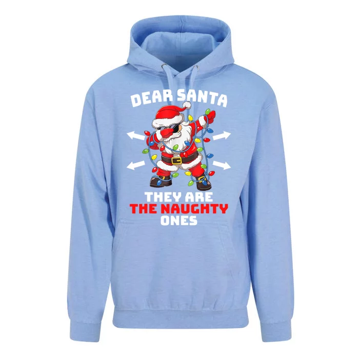 Dear Santa They Are The Naughty Ones Gift Funny Christmas Gift Unisex Surf Hoodie