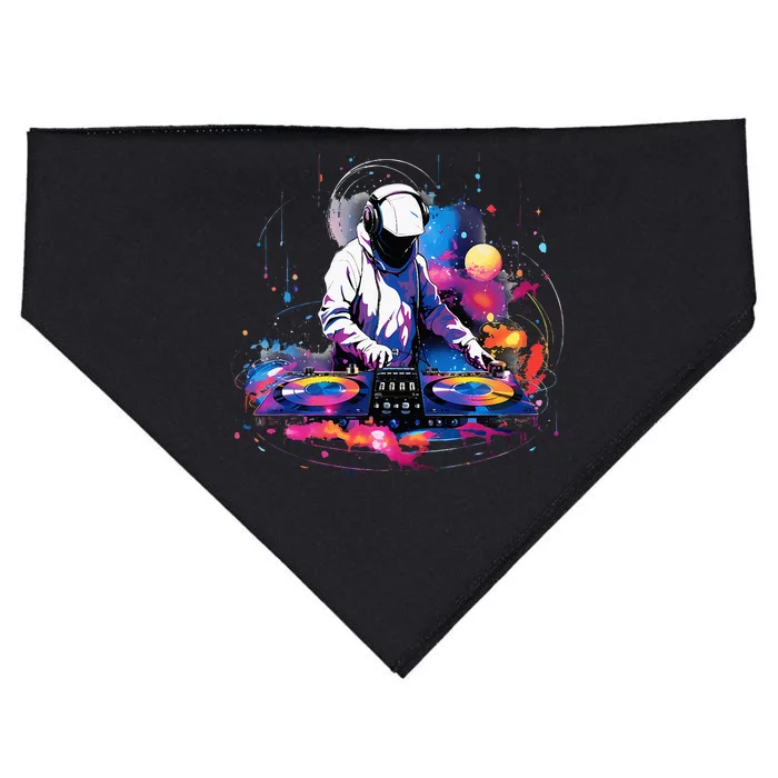 Dj Space Turntable Disc Jockey Astronaut Mixer USA-Made Doggie Bandana