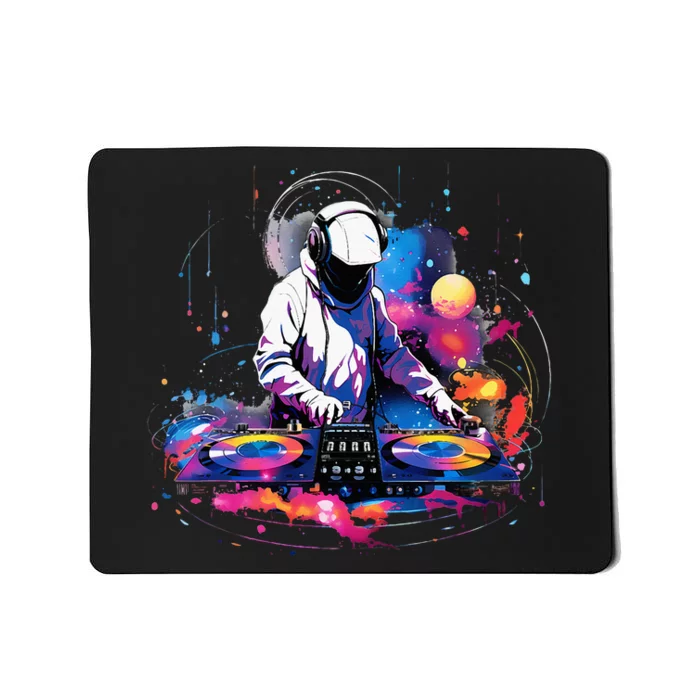 Dj Space Turntable Disc Jockey Astronaut Mixer Mousepad