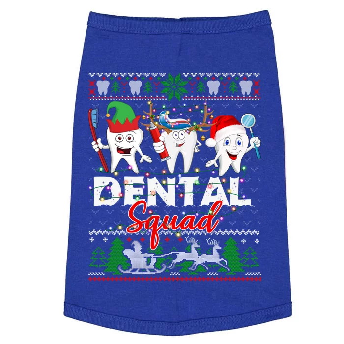 Dental Squad Teeth Santa Reindeer Ugly Christmas Sweater Great Gift Doggie Tank