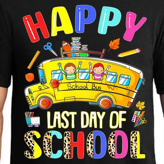 Duty Student Teacher Happy Last Day Of School Bus Driver Off Pajama Set