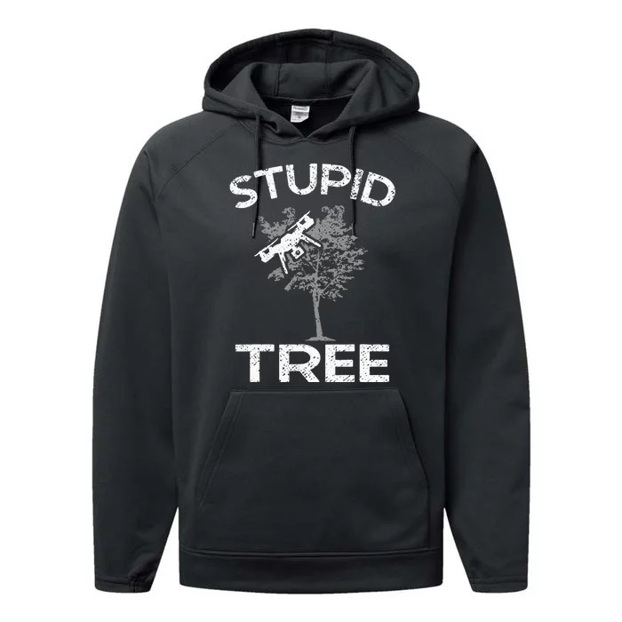 Drones Stupid Tree Rc Drone Pilot Quadcopter Fpv Performance Fleece Hoodie