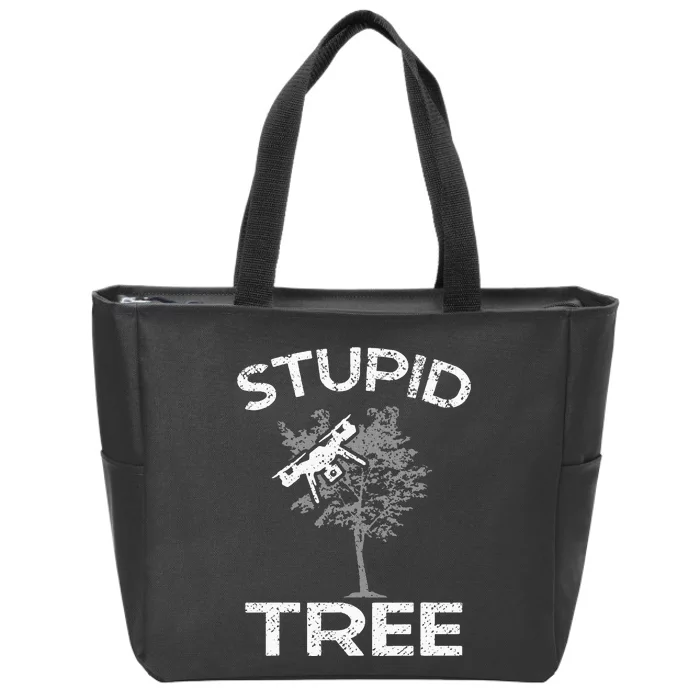 Drones Stupid Tree Rc Drone Pilot Quadcopter Fpv Zip Tote Bag