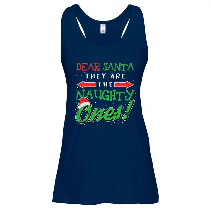 Dear Santa They Are The Naughty Ones Funny Christmas Gifts Ladies Essential Flowy Tank