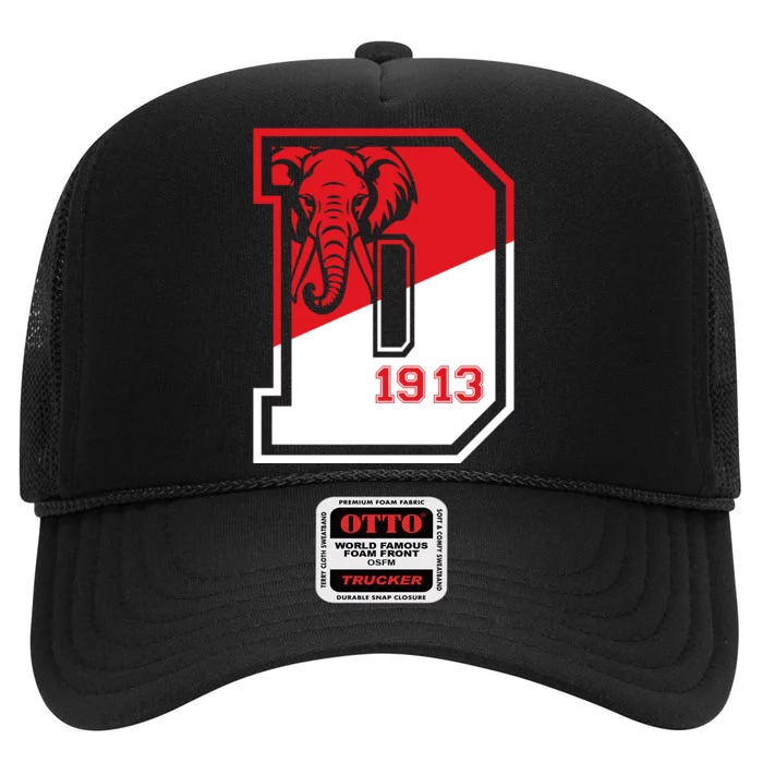 Delta Sigma Theta Sorority Paraphernalia Delta 1913 Hbcu High Crown Mesh Trucker Hat