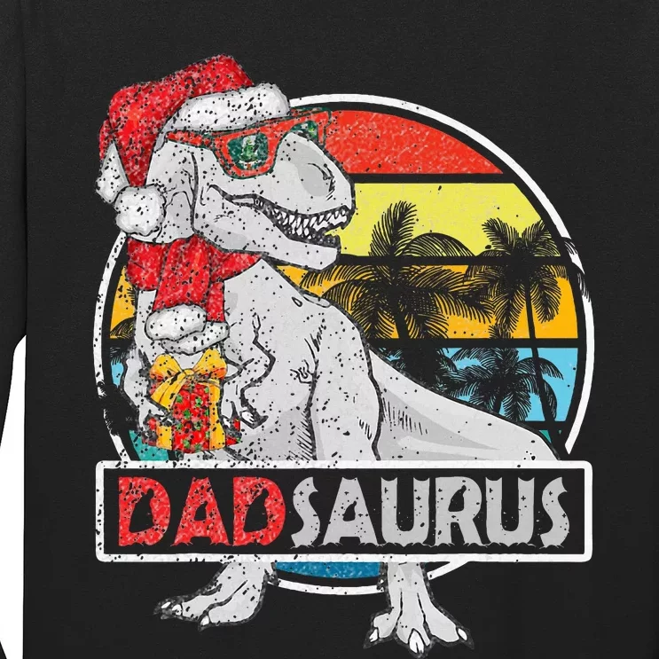 Dad Saurus T Rex Dinosaur Family Matching Xmas Christmas Long Sleeve Shirt