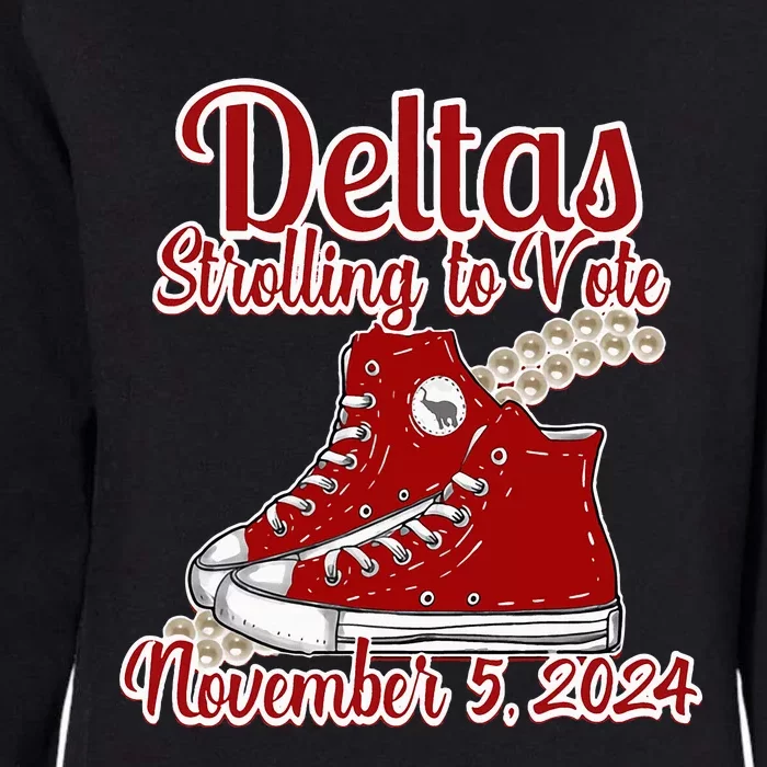 Deltas Strolling To Vote November 5 2024 Chucks And Pearls Womens California Wash Sweatshirt