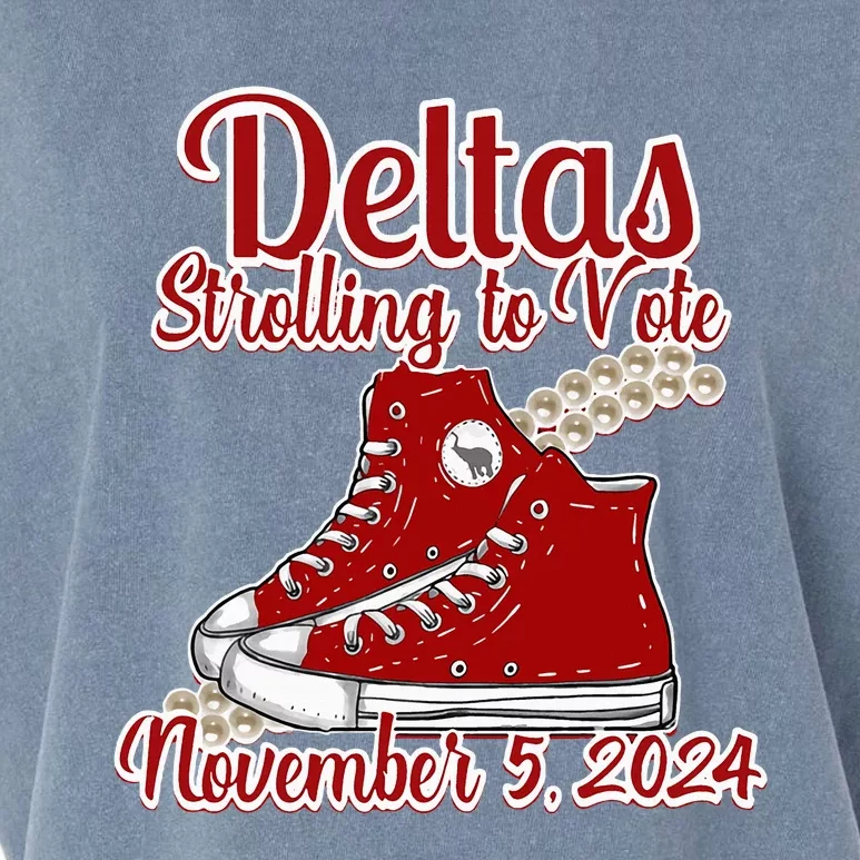 Deltas Strolling To Vote November 5 2024 Chucks And Pearls Garment-Dyed Women's Muscle Tee