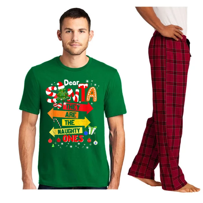 Dear Santa They Are The Naughty Ones Funny Christmas Pajama Set