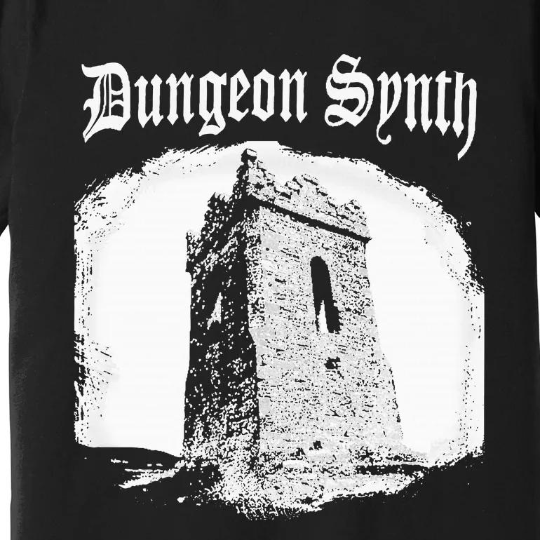 Dungeon Synth Tower Castle Dark Gothic Creepy Castle Vibe Premium T-Shirt