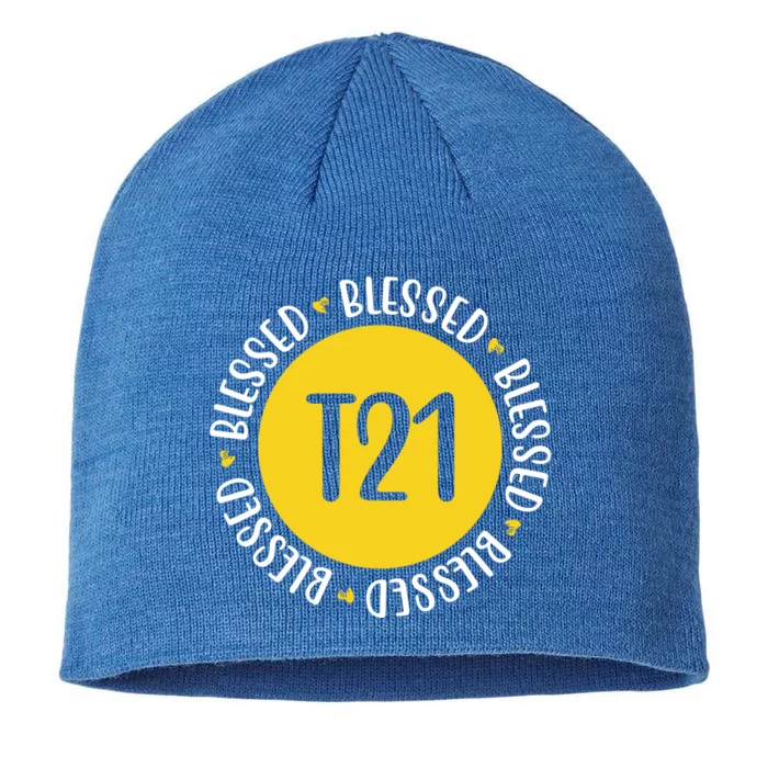 Down Syndrome T21 Blessed Awareness 8 1/2in Sustainable Knit Beanie