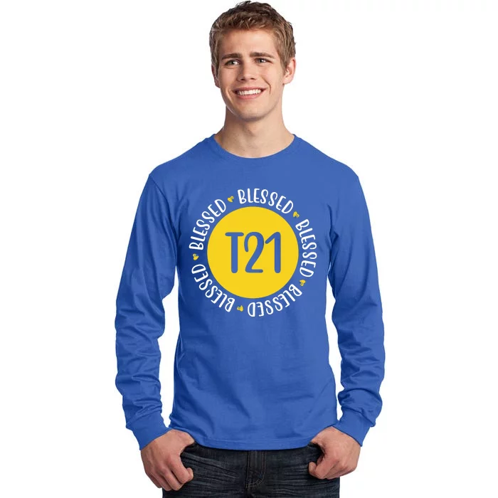 Down Syndrome T21 Blessed Awareness Tall Long Sleeve T-Shirt