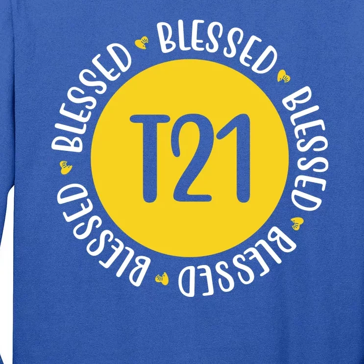 Down Syndrome T21 Blessed Awareness Tall Long Sleeve T-Shirt