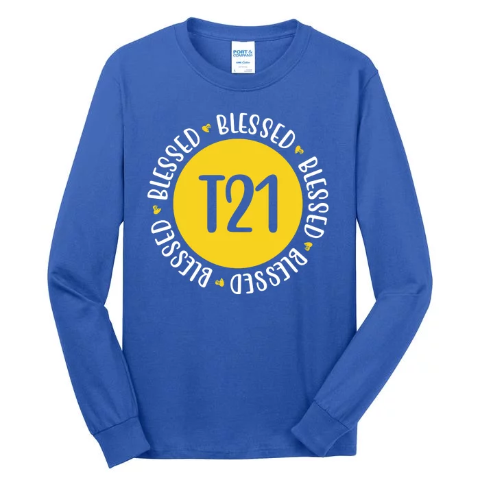 Down Syndrome T21 Blessed Awareness Tall Long Sleeve T-Shirt