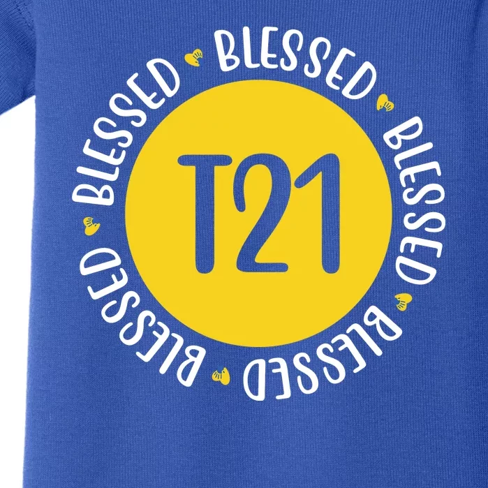 Down Syndrome T21 Blessed Awareness Baby Bodysuit