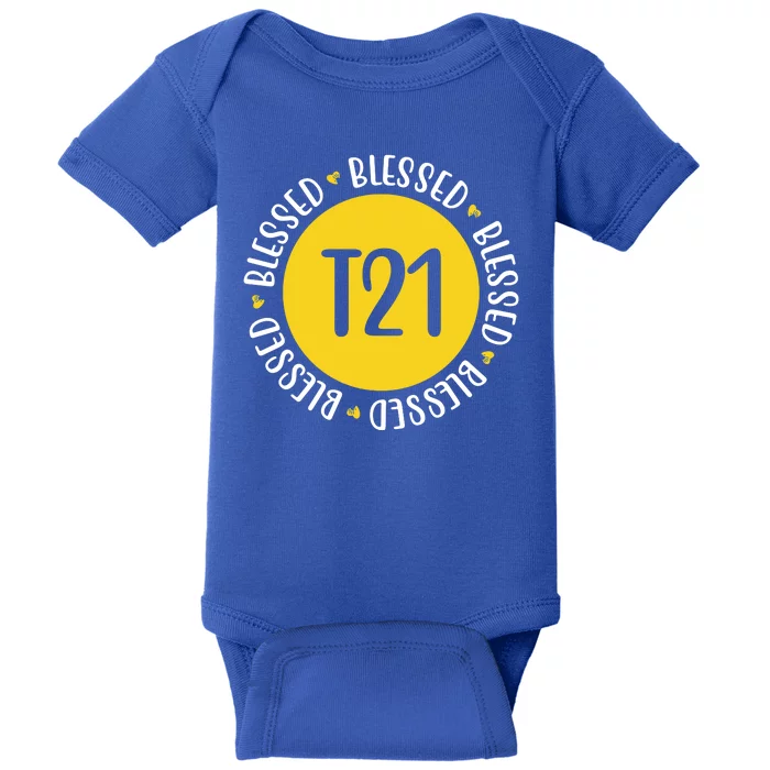 Down Syndrome T21 Blessed Awareness Baby Bodysuit