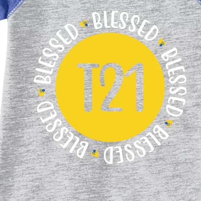 Down Syndrome T21 Blessed Awareness Infant Baby Jersey Bodysuit