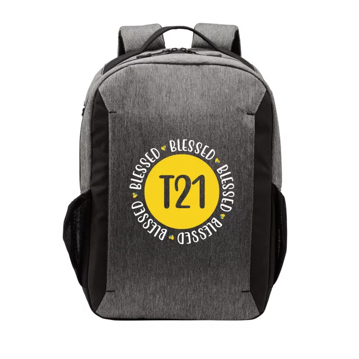 Down Syndrome T21 Blessed Awareness Vector Backpack