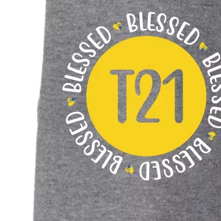 Down Syndrome T21 Blessed Awareness Doggie 3-End Fleece Hoodie