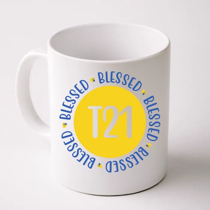 Down Syndrome T21 Blessed Awareness Front & Back Coffee Mug