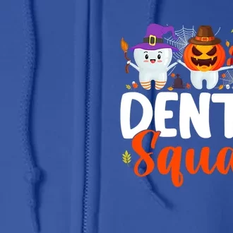 Dental Squad Tooth Dentist Thanksgiving Halloween Family Gift Full Zip Hoodie