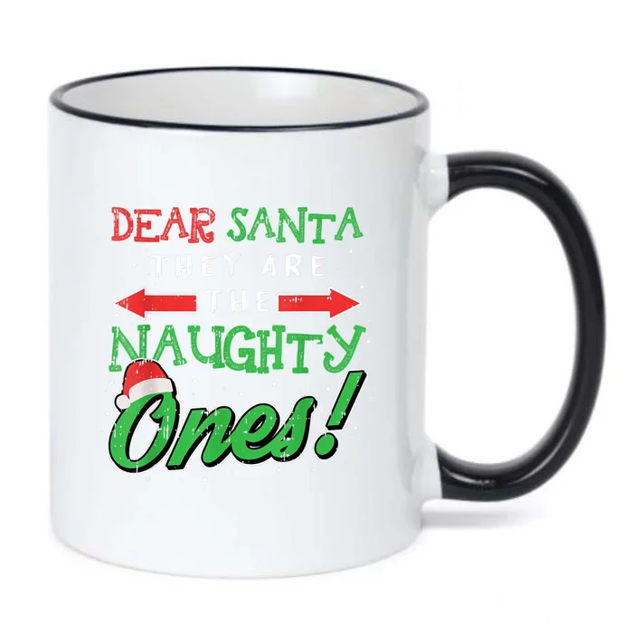 Dear Santa They Are The Naughty Ones Funny Christmas Black Color Changing Mug