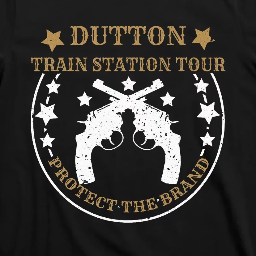 Dutton Station Tours Protect Sarcastic Saying Pun Gag Short Sleeve T-Shirt