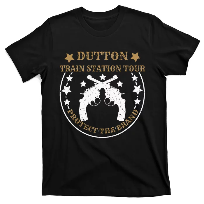 Dutton Station Tours Protect Sarcastic Saying Pun Gag Short Sleeve T-Shirt