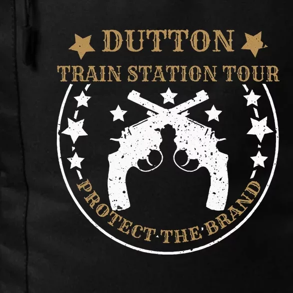 Dutton Station Tours Protect Sarcastic Saying Pun Gag Short Sleeve Daily Commute Backpack