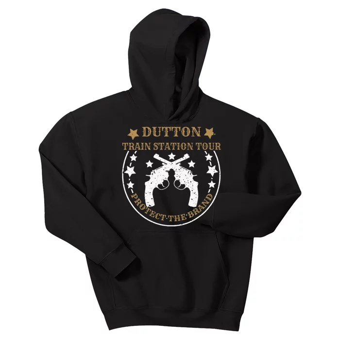 Dutton Station Tours Protect Sarcastic Saying Pun Gag Short Sleeve Kids Hoodie