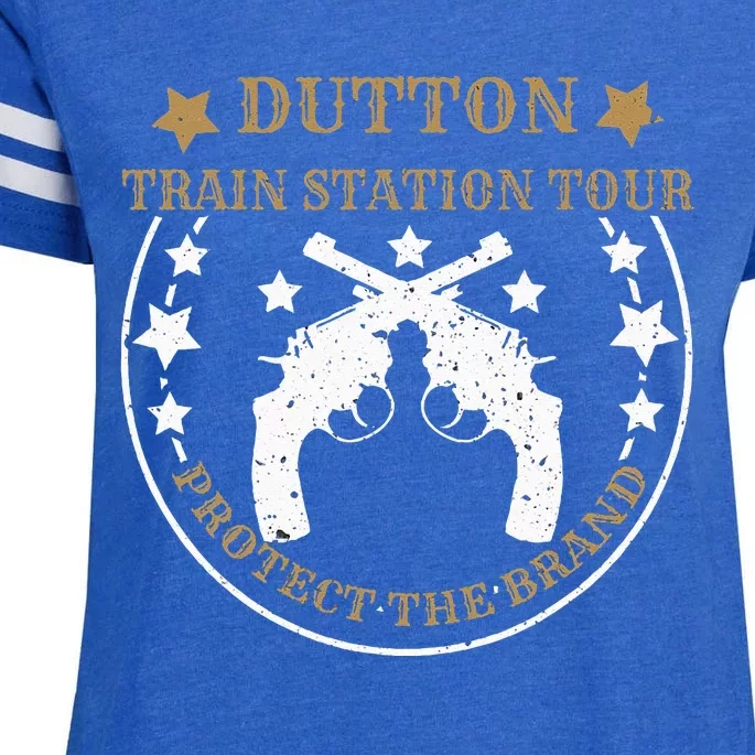 Dutton Station Tours Protect Sarcastic Saying Pun Gag Short Sleeve Enza Ladies Jersey Football T-Shirt