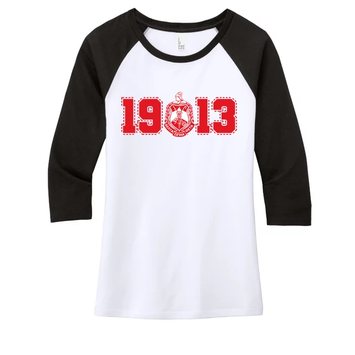 Delta Sigma Theta Sorority Paraphernalia Delta 1913 Hbcu Women's Tri-Blend 3/4-Sleeve Raglan Shirt