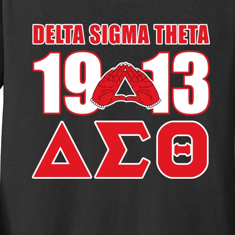 Delta Sigma Theta Sorority Paraphernalia Delta 1913 Hbcu Kids Long Sleeve Shirt